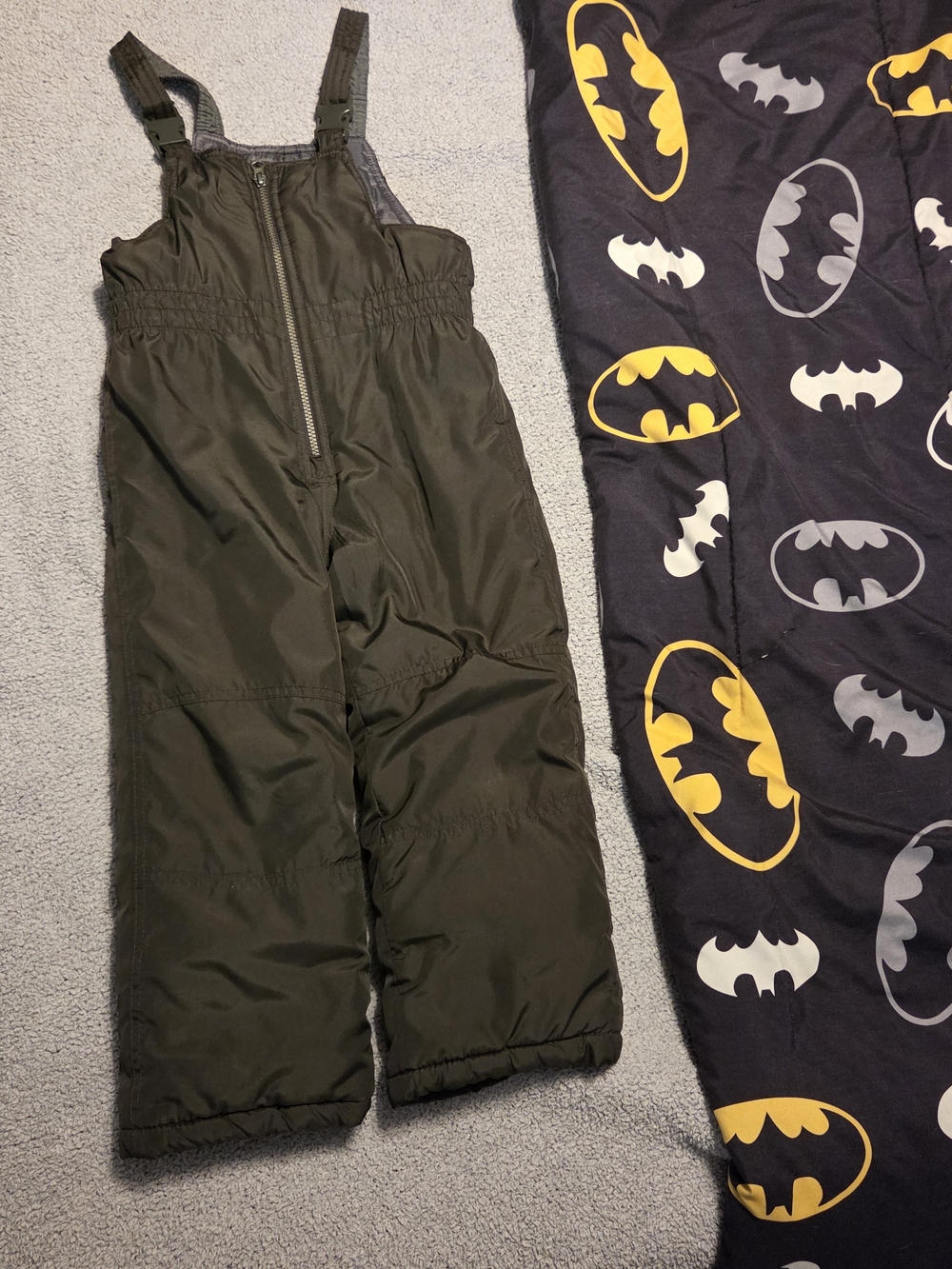 Carter's Olive Green Kids Insulated Snow Bib Pants